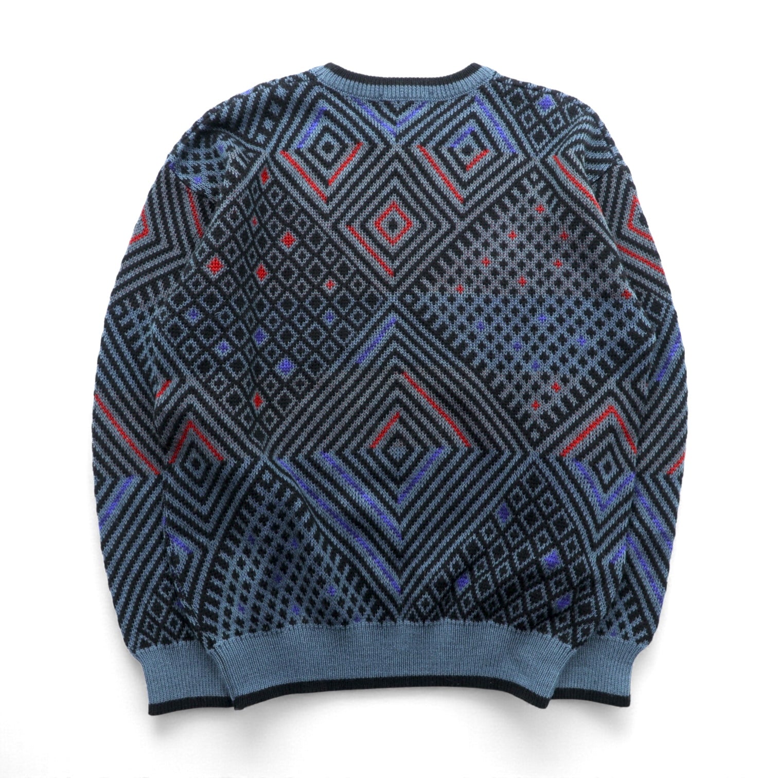 Crocodile 90年代 ヴィンテージ 総柄 ニット セーター L マルチカラー