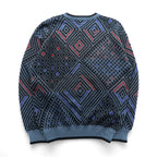 Crocodile 90年代 ヴィンテージ 総柄 ニット セーター L マルチカラー 幾何学