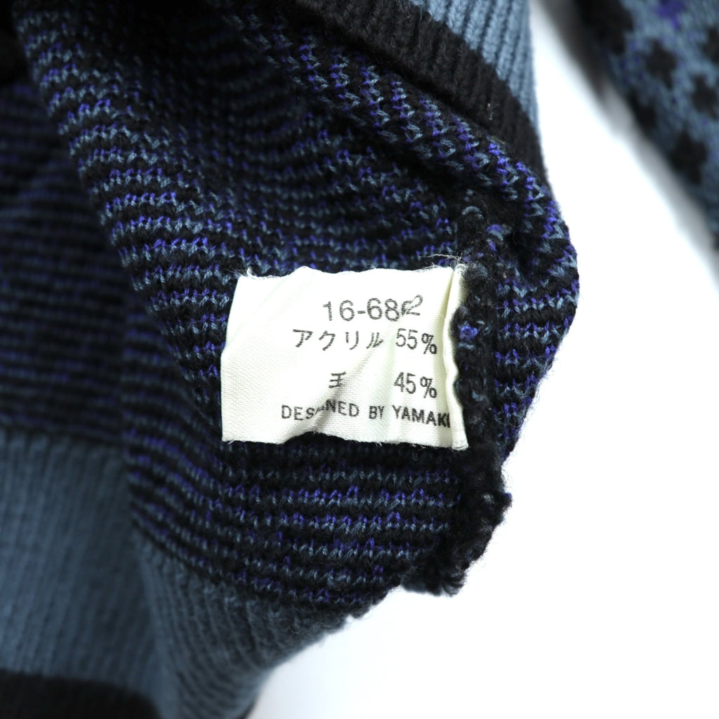 Crocodile 90年代 ヴィンテージ 総柄 ニット セーター L マルチカラー 幾何学