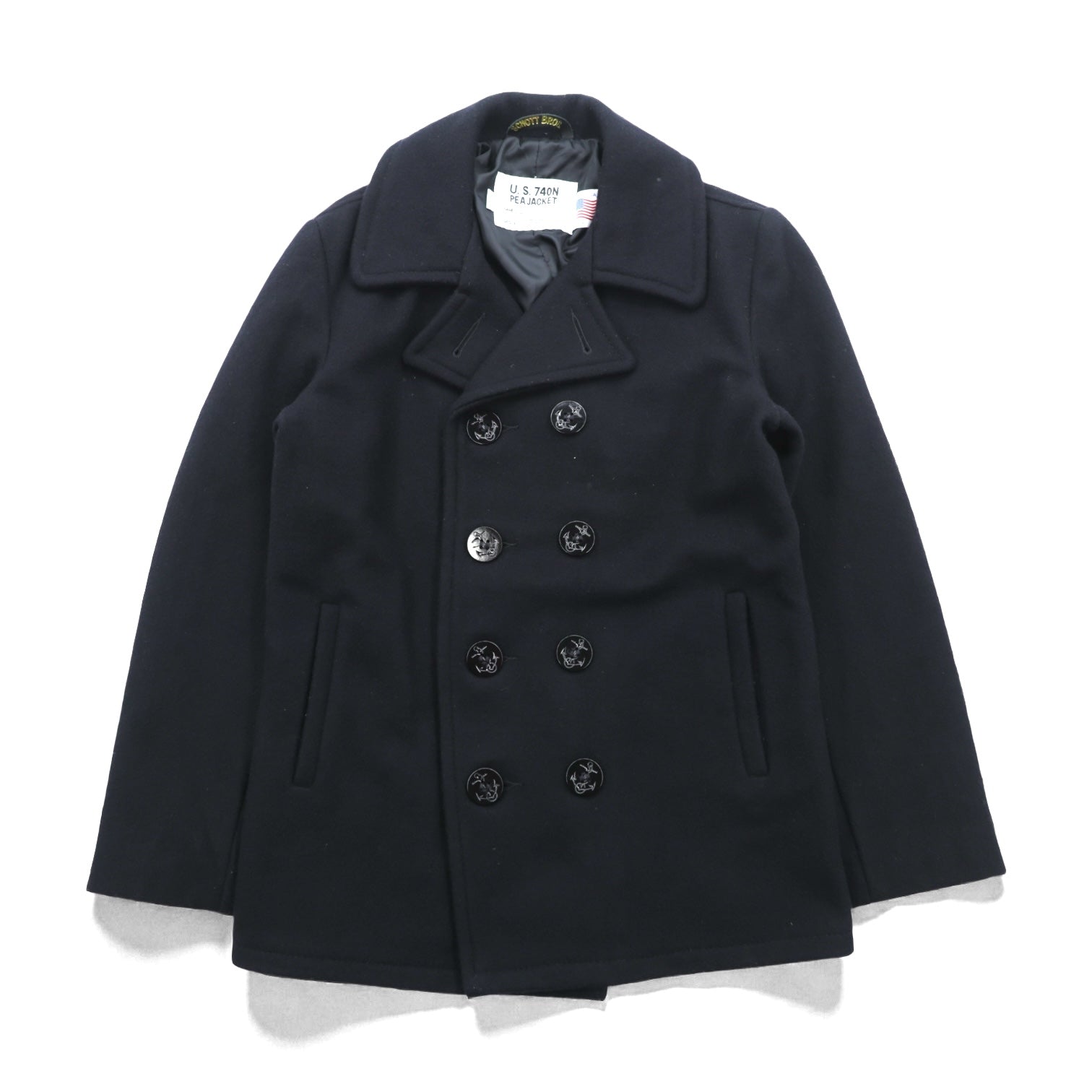 Schott USA製 10ボタン ピーコート M ネイビー ウール U.S.740N STYLE No. 7118
