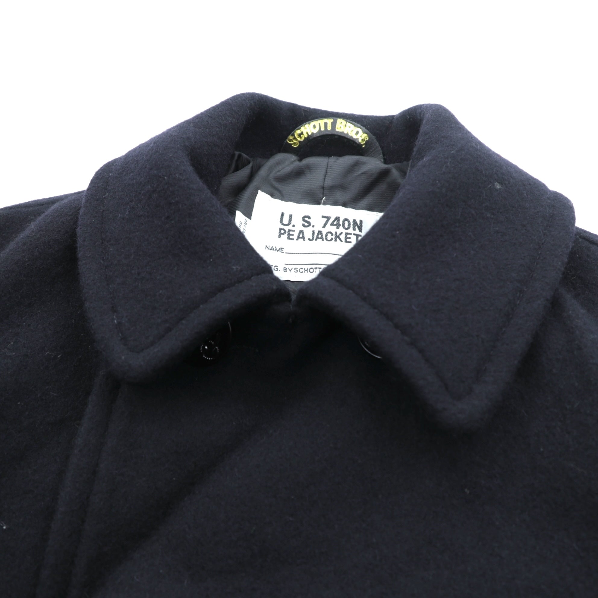 Schott USA製 10ボタン ピーコート M ネイビー ウール U.S.740N STYLE No. 7118