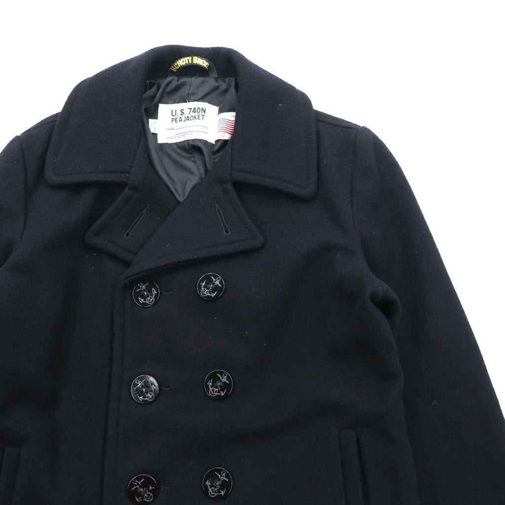 Schott USA製 10ボタン ピーコート M ネイビー ウール U.S.740N STYLE No. 7118