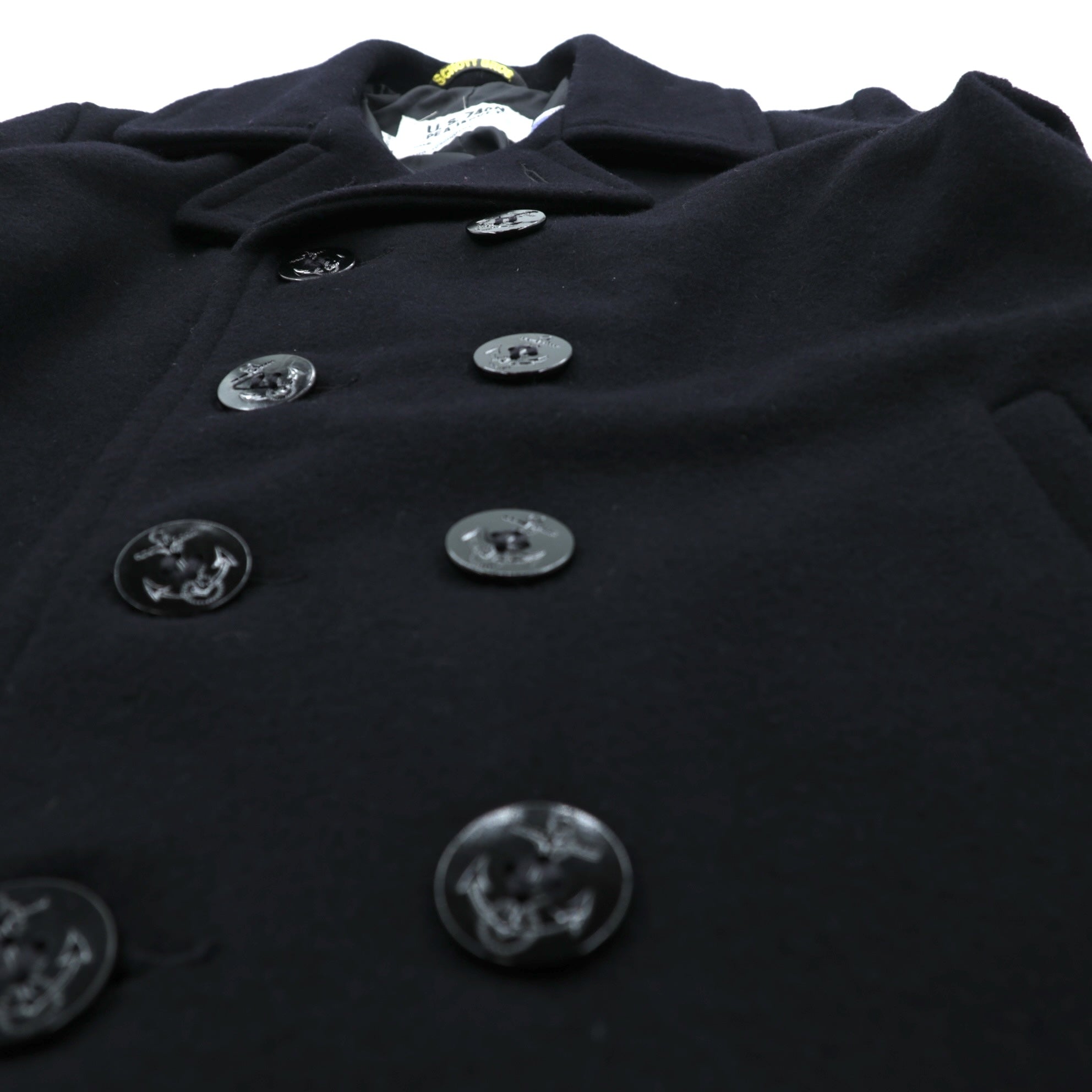 Schott USA製 10ボタン ピーコート M ネイビー ウール U.S.740N STYLE No. 7118