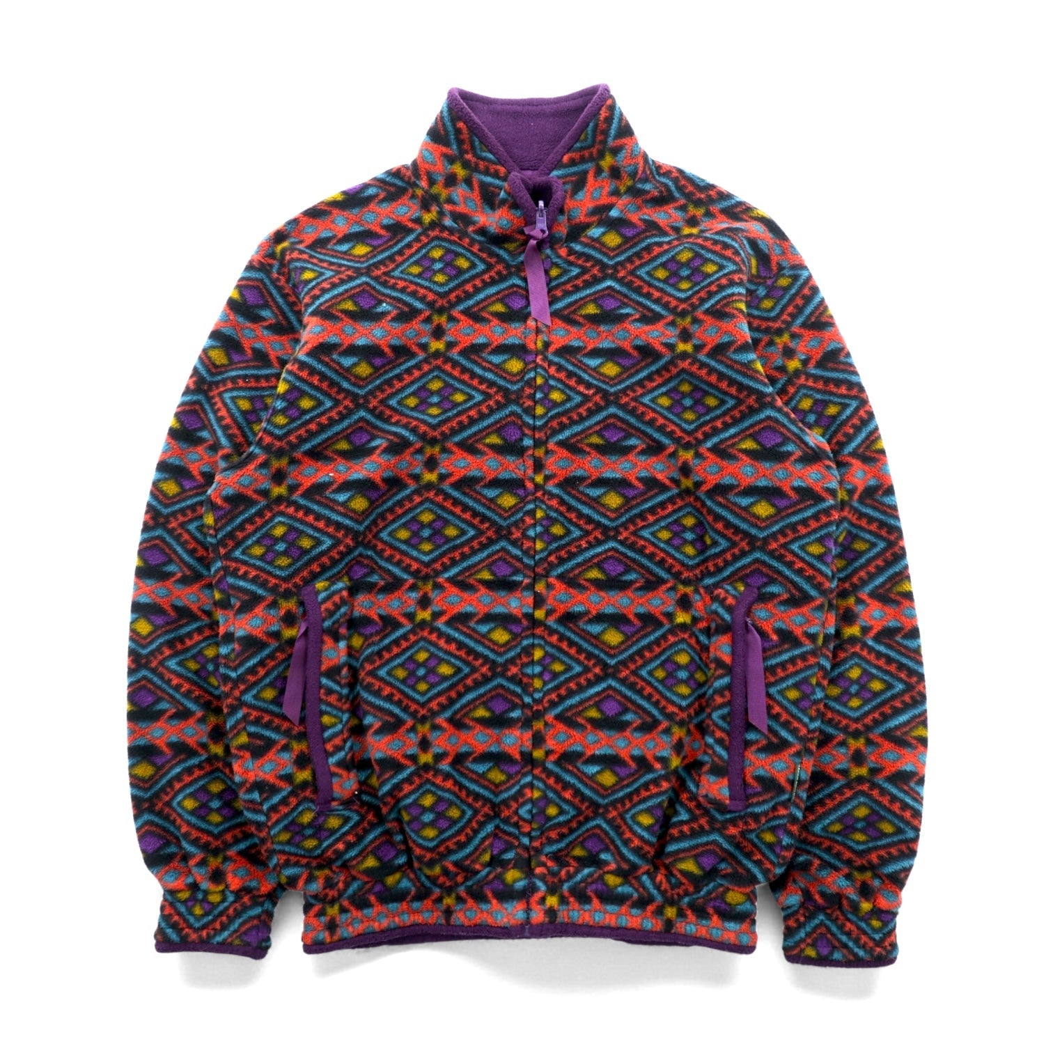 TARAS BOULBA 90年代 ポーラテック POLARTEC 総柄 フリースジャケット L マルチカラー 日本製