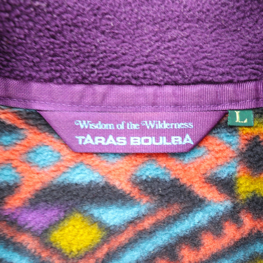 TARAS BOULBA 90年代 ポーラテック POLARTEC 総柄 フリースジャケット L マルチカラー 日本製