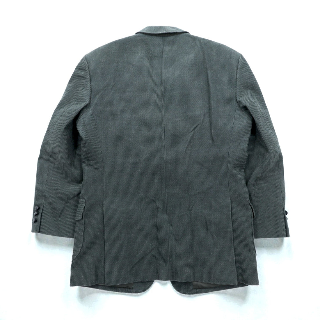DAKS 80s Made in Japan Wool Corduroy 2B Tailored Jacket Blue Leather M Khaki