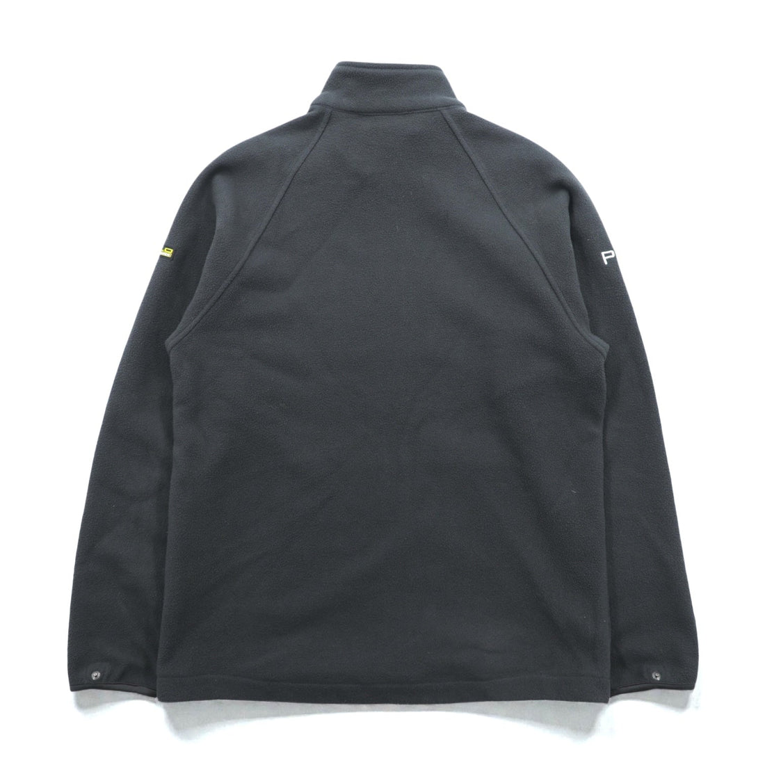 Polo Ralph Lauren 90s Full Zip Fleece Jacket M Gray Stand Collar Kangaroo Pocket