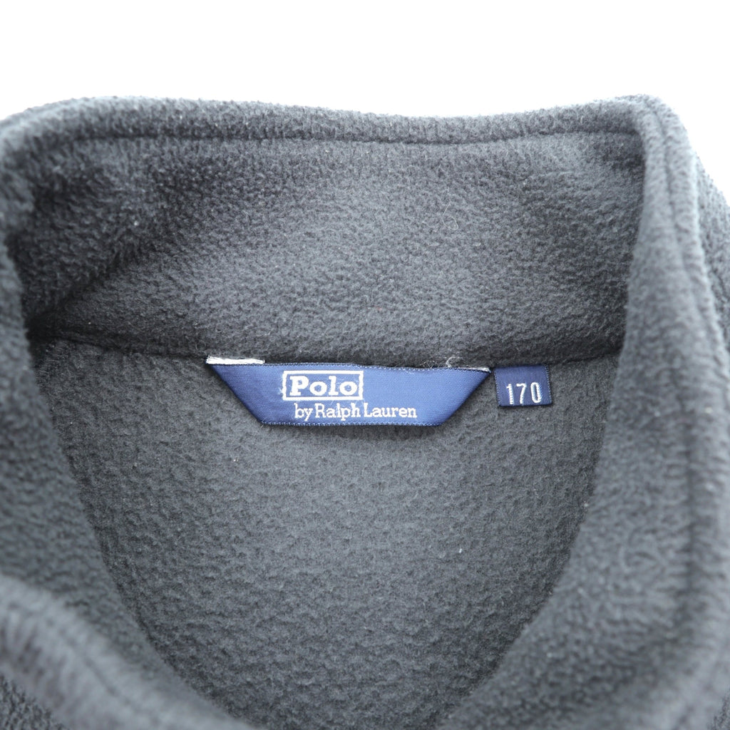 Polo Ralph Lauren 90年代 フルジップ フリースジャケット M グレー スタンドカラー カンガルーポケット