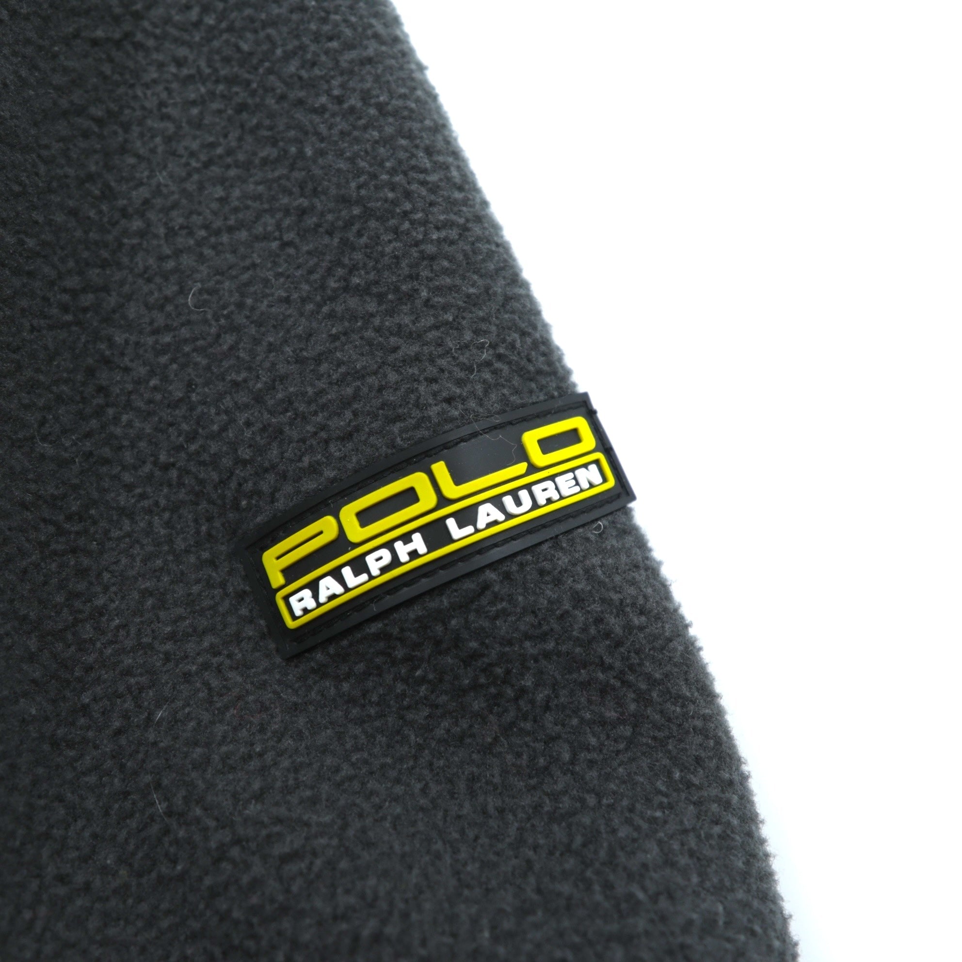 Polo Ralph Lauren 90年代 フルジップ フリースジャケット M グレー スタンドカラー カンガルーポケット