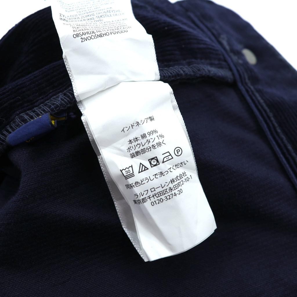 Polo Ralph Lauren コーデュロイ チノパンツ スラックス L ネイビー TALONジップ レザーパッチ