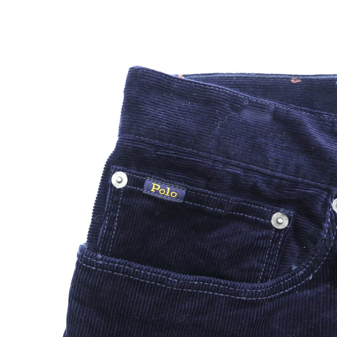 Polo Ralph Lauren コーデュロイ チノパンツ スラックス L ネイビー TALONジップ レザーパッチ