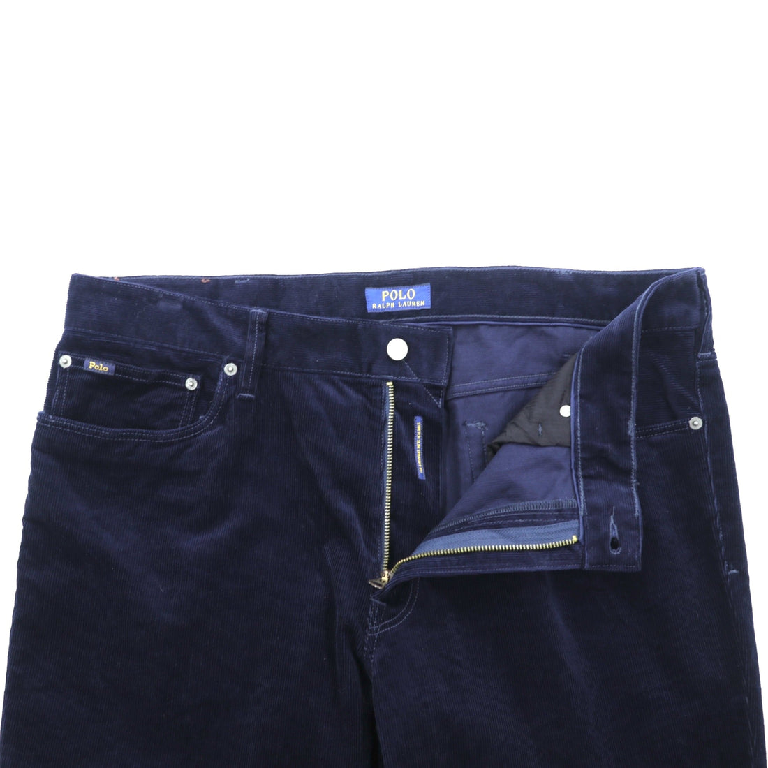 Polo Ralph Lauren コーデュロイ チノパンツ スラックス L ネイビー TALONジップ レザーパッチ