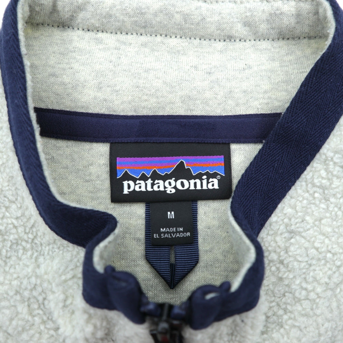Patagonia Sheer Ring Full Zip Boa Fleece Jacket, Medium, Oatmeal Polyester, 26125