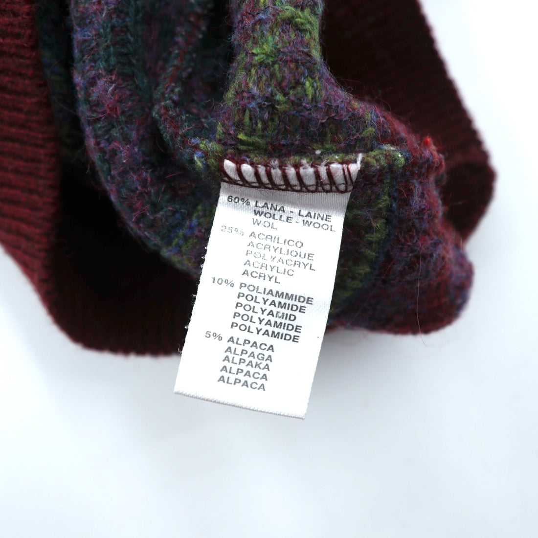 90s Italy Vintage Jacquard Knitwear by Giorgio Allan Allover Pattern Fair Isle Knit Sweater, XL, Wool and Alpaca Blend, Made in