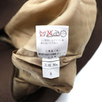 DAKS 90年代 日本製 ショールカラー リブ ブルゾン S ウール ガンクラブチェック くるみボタン 未使用品