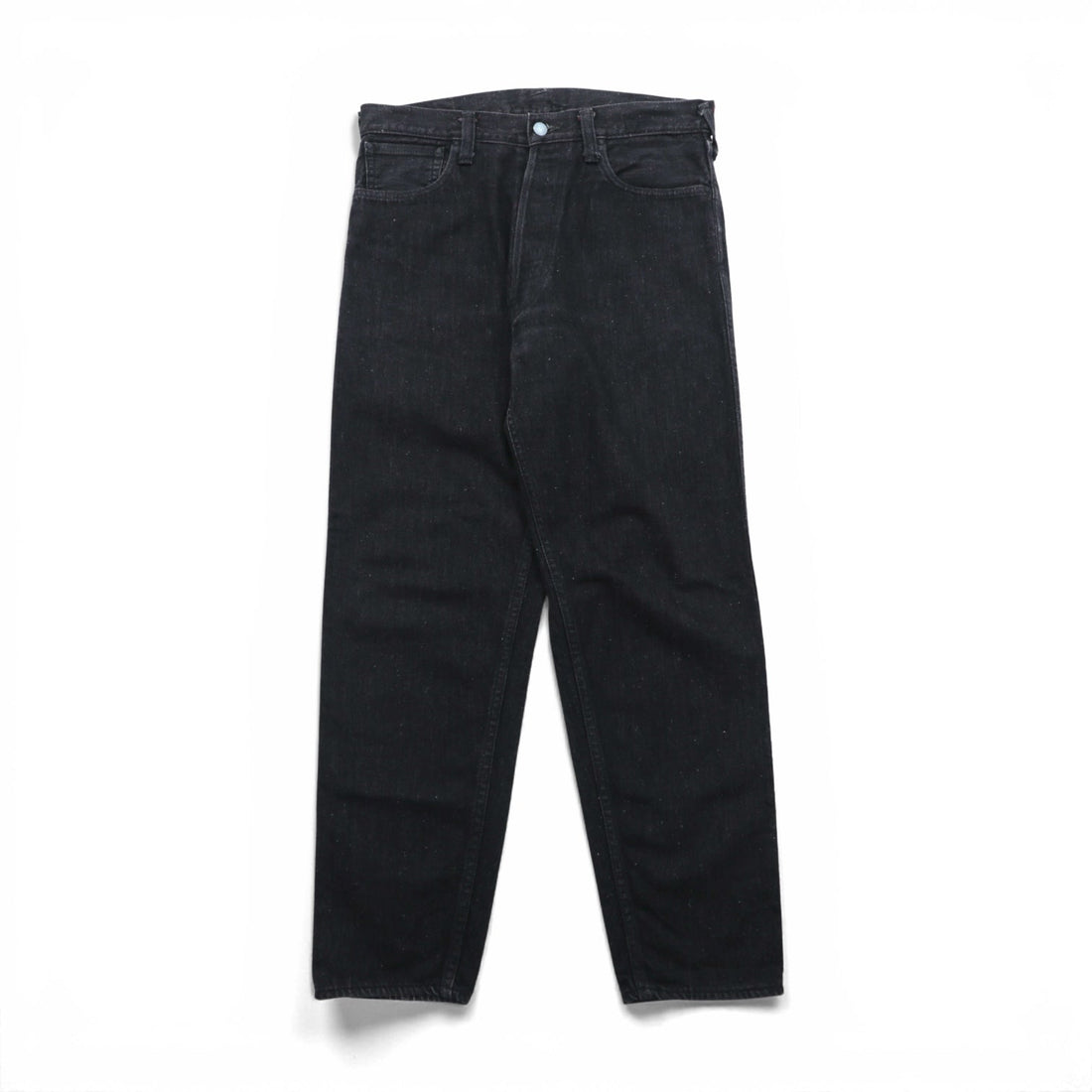 EVISU Made in Japan Black Denim Pants Jeans Medium Tapered 5020 Seagull Paint