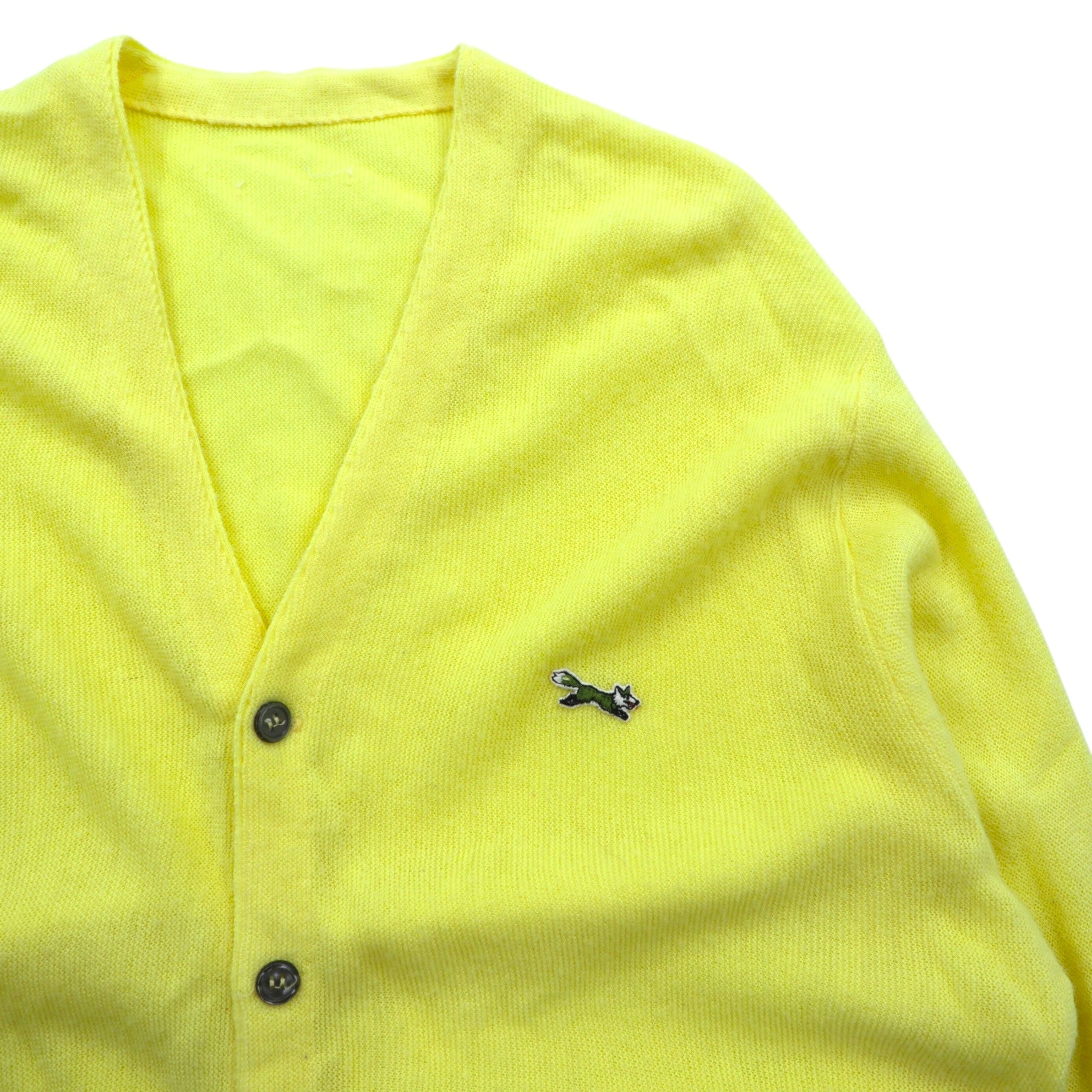 J.C.PENNEY 80年代 ヴィンテージ ニット カーディガン L イエロー The FOX Collection