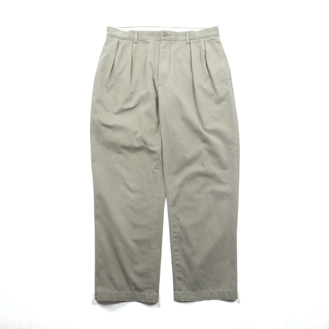 Polo Ralph Lauren ポロチノ 2タック ワイド テーパード チノパンツ スラックス L ベージュ プリーツ CLASSIC FIT PLEATED