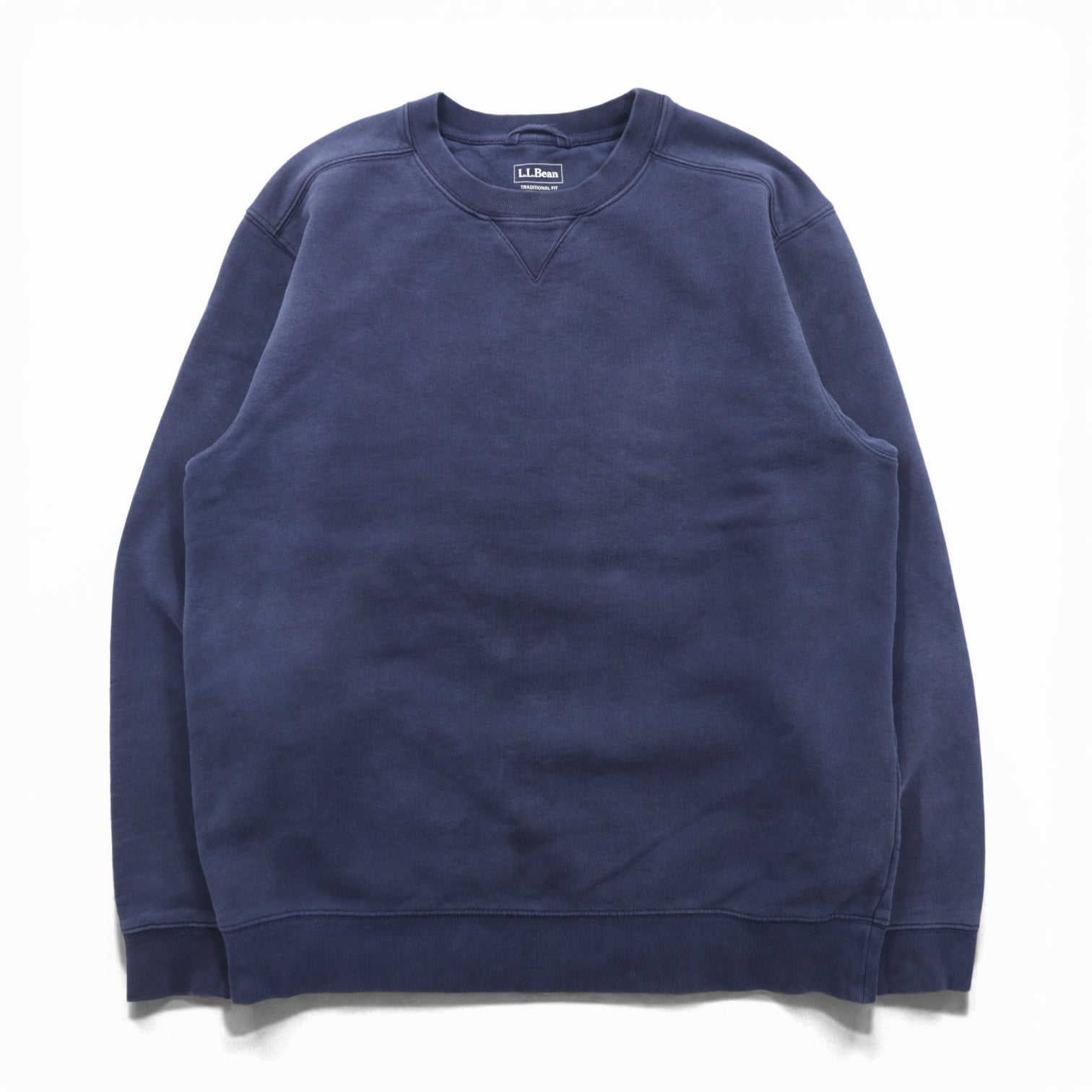 L.L.Bean 前V ブランク スウェット トレーナー M TRADITIONAL FIT ネイビー コットン
