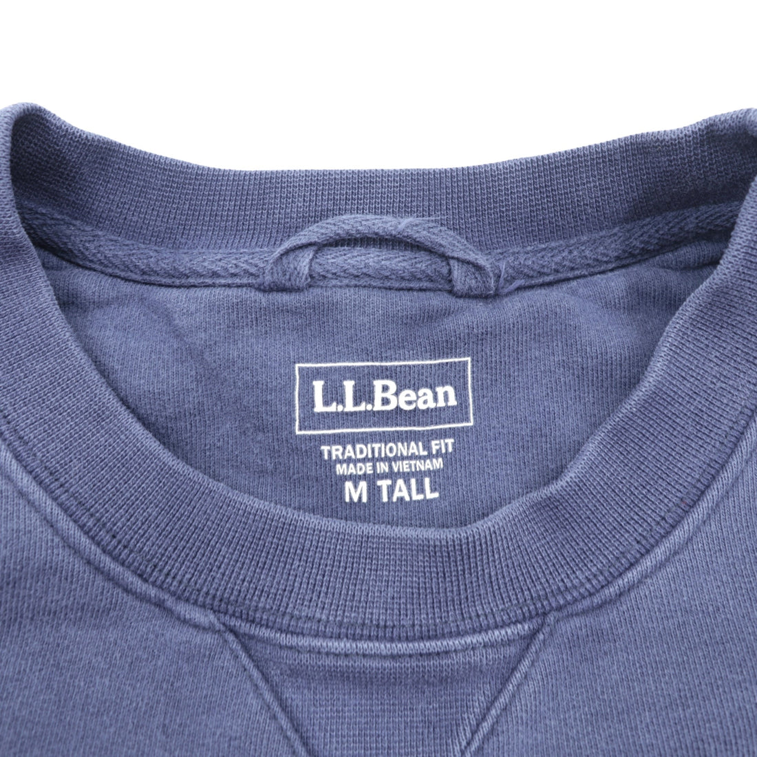 L.L.Bean Blank Sweatshirt, Medium, Traditional Fit, Navy Cotton, Front V