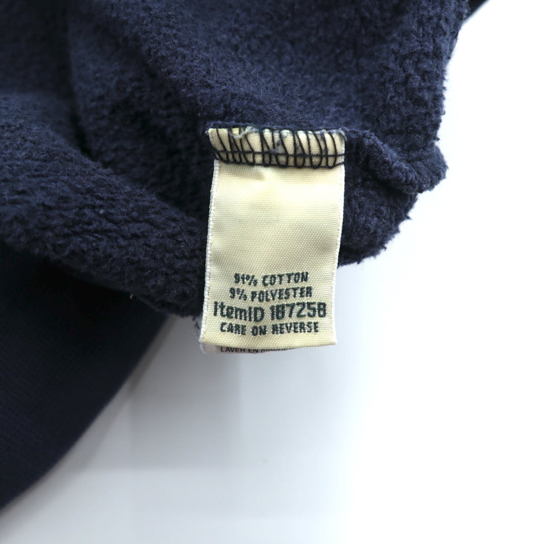 L.L.Bean Blank Sweatshirt, Medium, Traditional Fit, Navy Cotton, Front V
