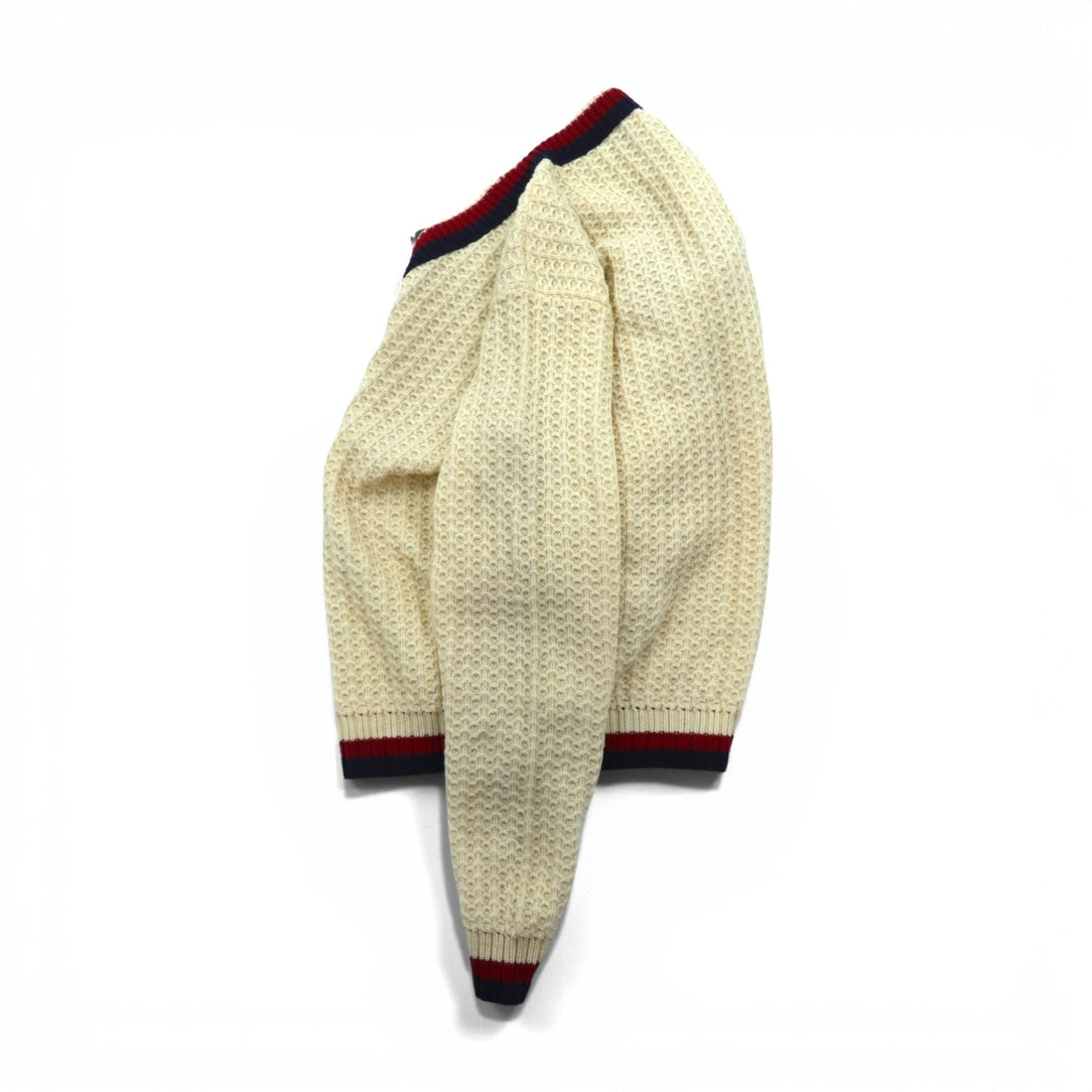 60s USA UNION MADE Vintage Knitwear Waffle Knit Tillden Sweater, Size L, Natural Wool, Max-Goldstein, Lord Jeff Knit, 60s, in