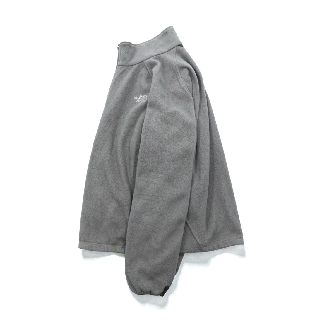 THE NORTH FACE Full Zip Fleece Jacket M Gray Stand Collar AXM6