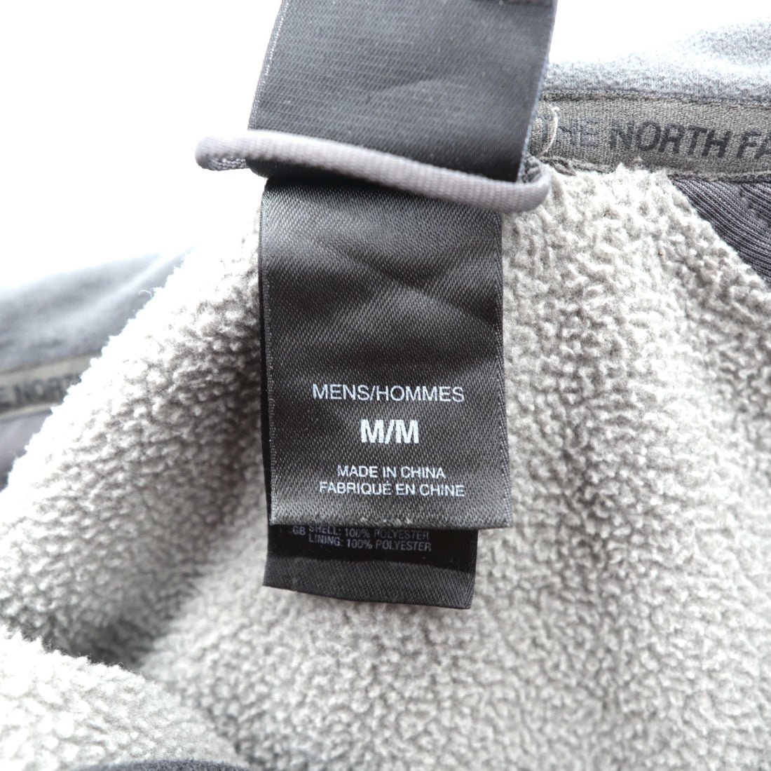 THE NORTH FACE Full Zip Fleece Jacket M Gray Stand Collar AXM6