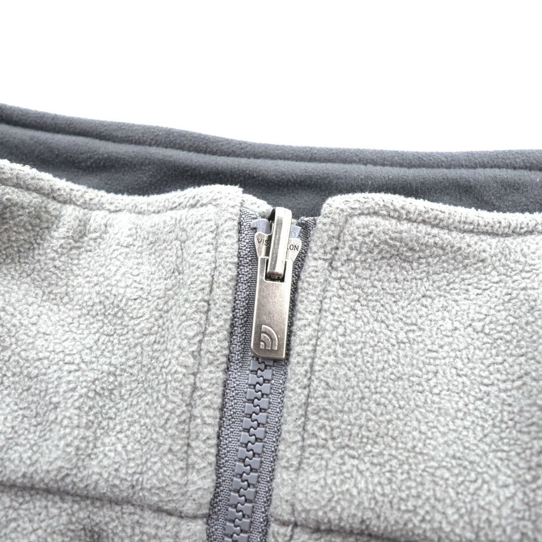 THE NORTH FACE Full Zip Fleece Jacket M Gray Stand Collar AXM6