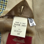 SEVENTY イタリア製 ツイード 3B テーラードジャケット ブレザー M ベージュ ウール グレンチェック