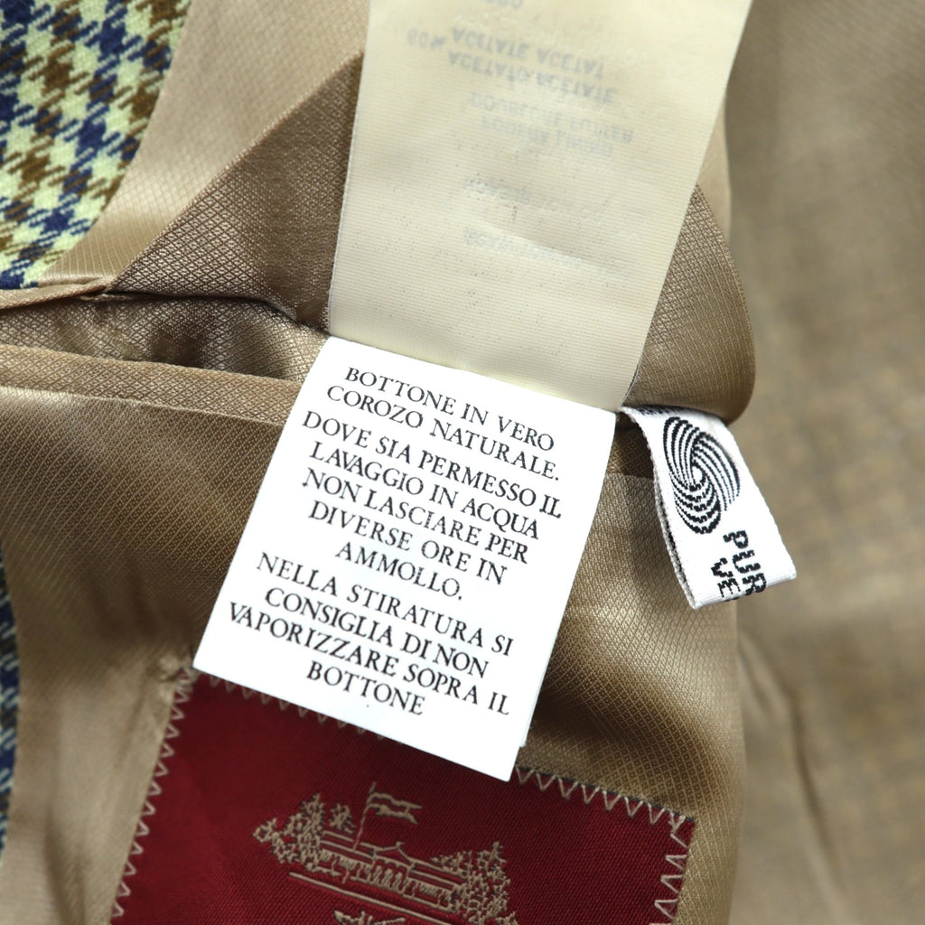 SEVENTY イタリア製 ツイード 3B テーラードジャケット ブレザー M ベージュ ウール グレンチェック