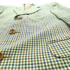 SEVENTY イタリア製 ツイード 3B テーラードジャケット ブレザー M ベージュ ウール グレンチェック