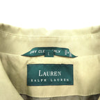LAUREN RALPH LAUREN 90年代 ピーチスキン バルマカーンコート ステンカラーコート L ベージュ 比翼 コットン