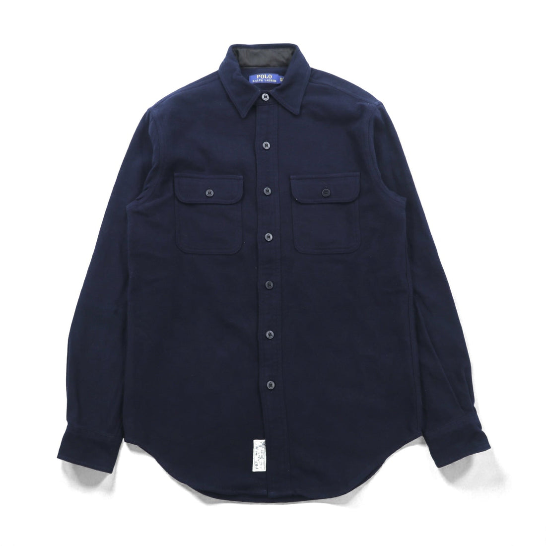 Polo Ralph Lauren Military CPO Shirt, XS, Navy Cotton, Chin Strap, Anchor Button
