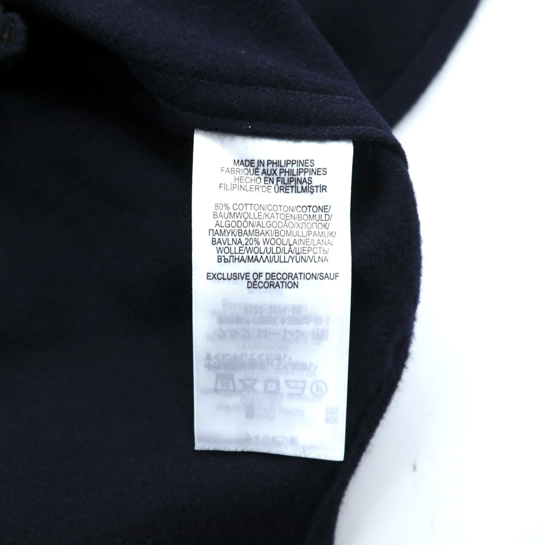 Polo Ralph Lauren Military CPO Shirt, XS, Navy Cotton, Chin Strap, Anchor Button
