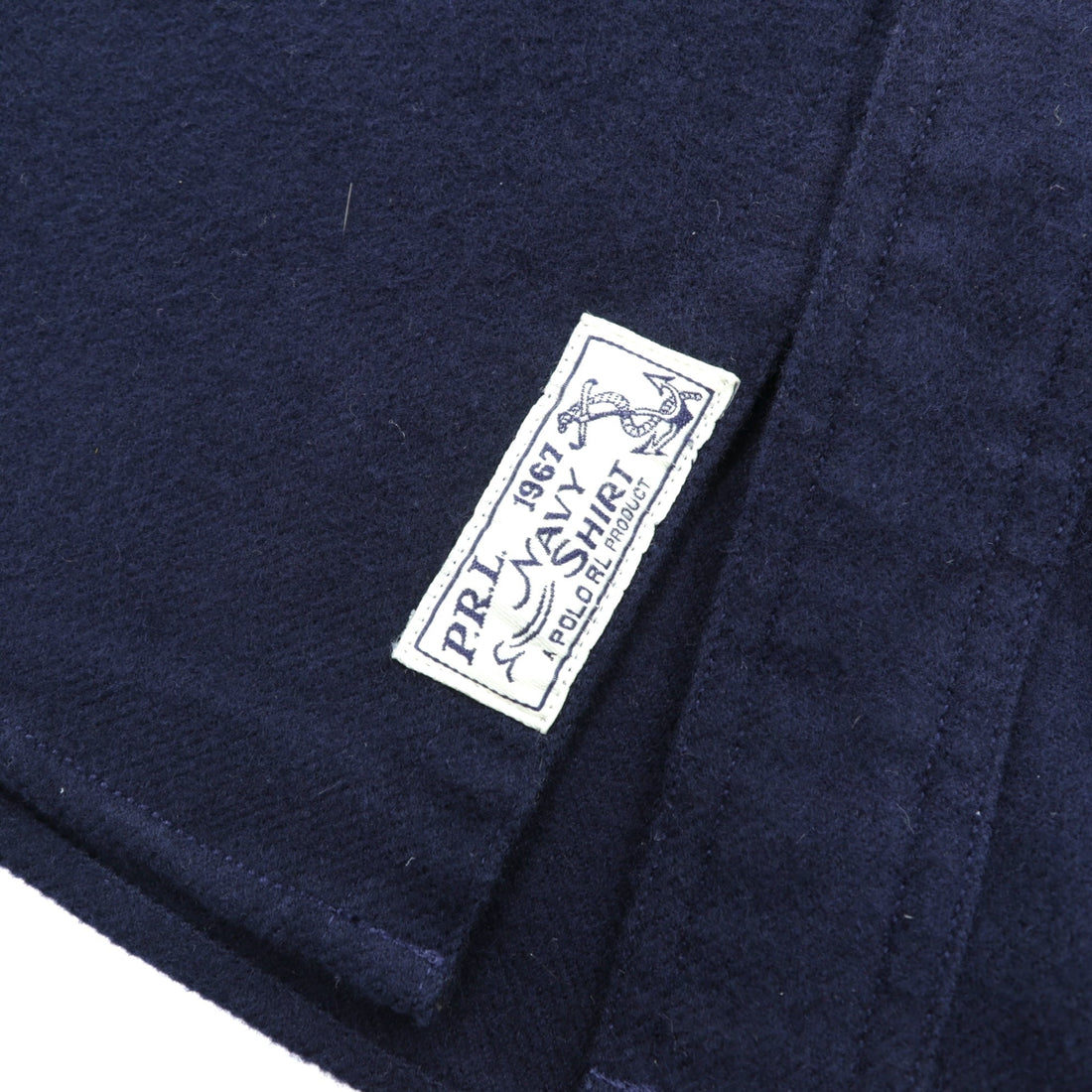 Polo Ralph Lauren Military CPO Shirt, XS, Navy Cotton, Chin Strap, Anchor Button
