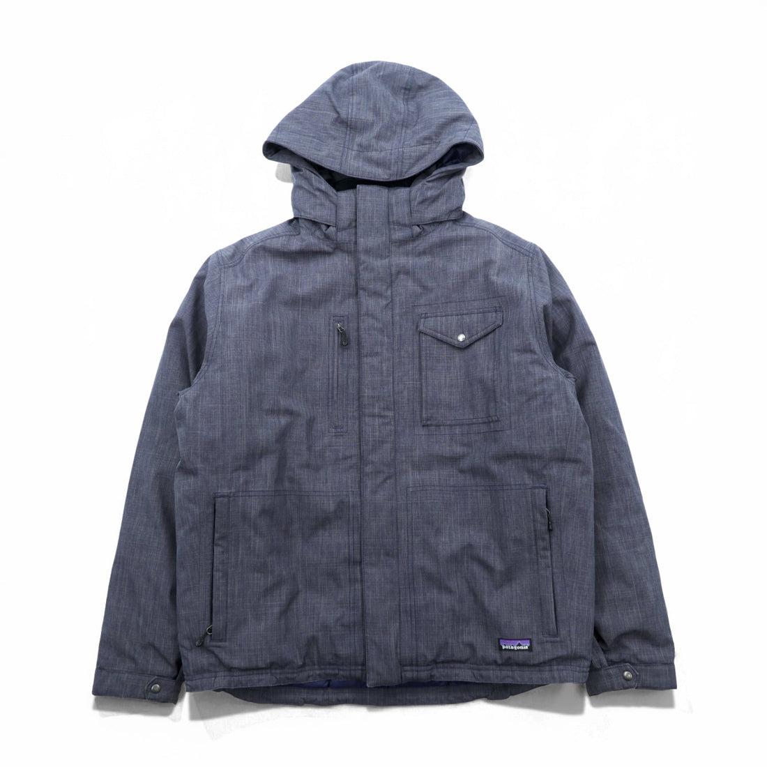 Patagonia Wanaka Down Jacket, Large, Navy, H2NO Waterproof, Detachable Hood, Drawcord, 28471 (Discontinued)