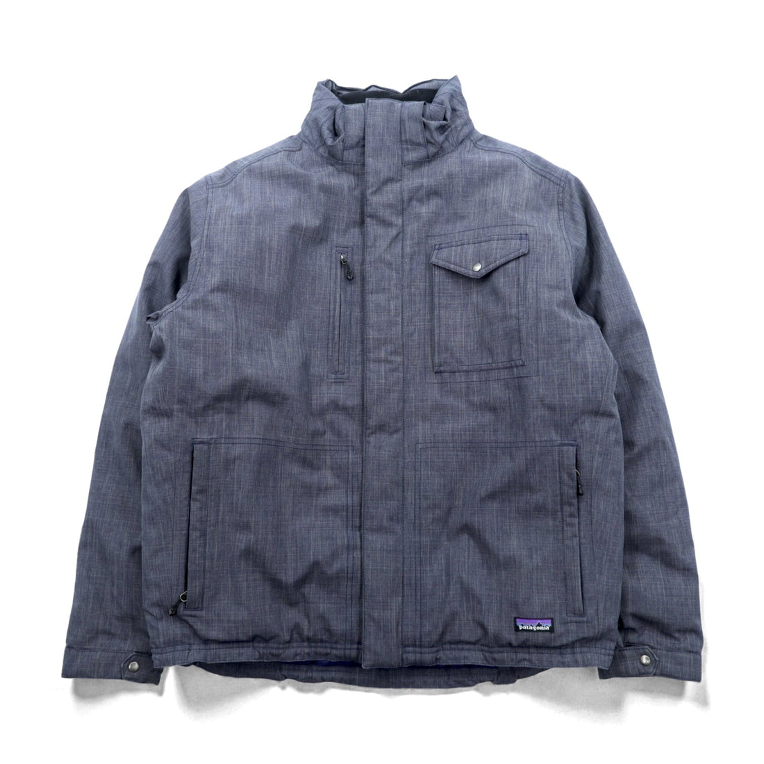 Patagonia Wanaka Down Jacket, Large, Navy, H2NO Waterproof, Detachable Hood, Drawcord, 28471 (Discontinued)