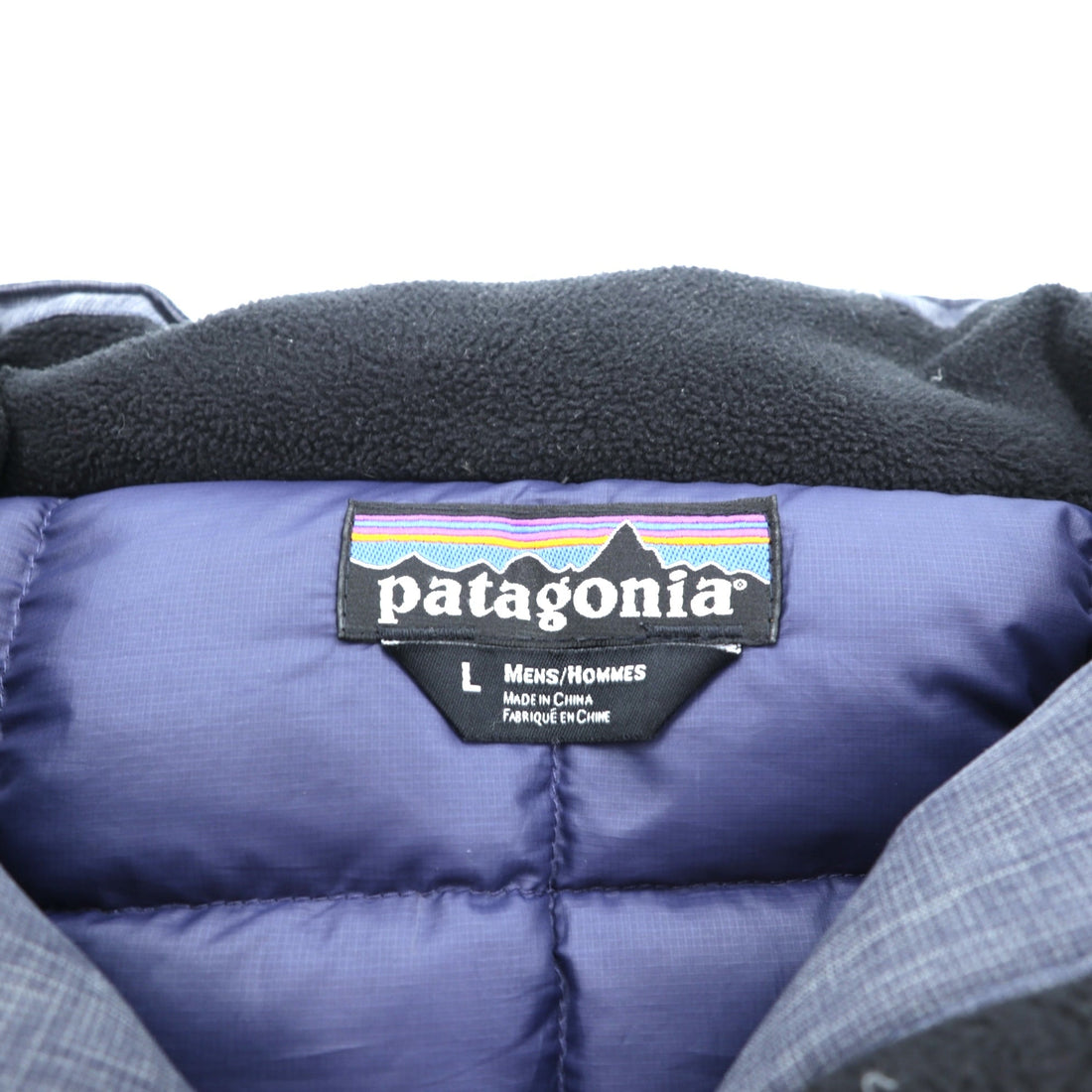 Patagonia Wanaka Down Jacket, Large, Navy, H2NO Waterproof, Detachable Hood, Drawcord, 28471 (Discontinued)