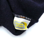 chabala 80s France Vintage Knitwear Vネック ニット カーディガン L ネイビー フランス製