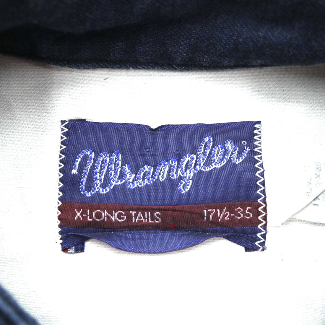 Wrangler 90s Denim Western Shirt, XL, Navy, Striped Chest Pocket, Paneled Design
