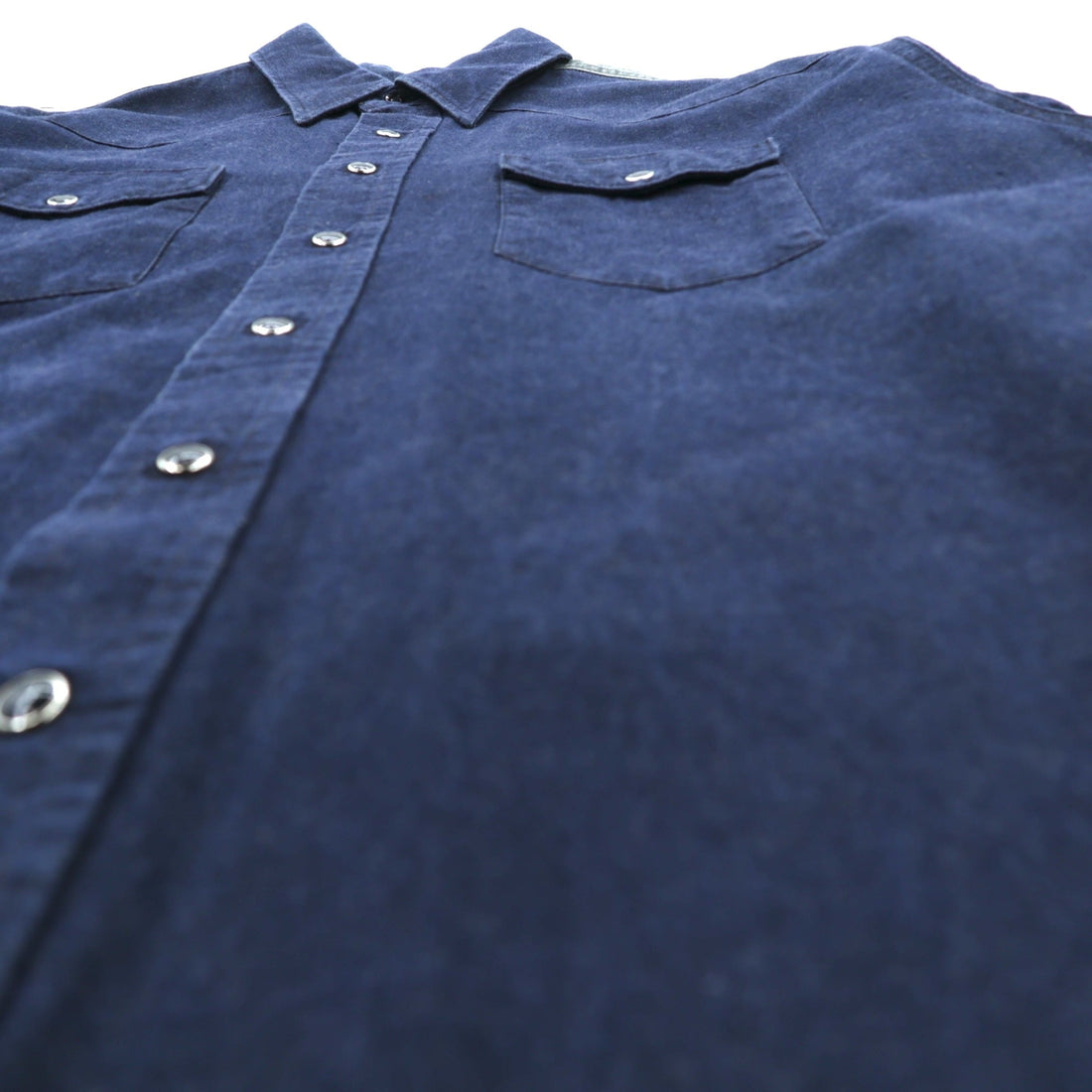Wrangler 90s Denim Western Shirt, XL, Navy, Striped Chest Pocket, Paneled Design