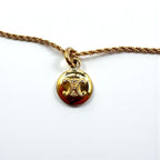 CELINE ヴィンテージ トリオンフ ロゴメダル コイン ネックレス ゴールド ロープチェーン