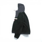 NAPAPIJRI ハーフジップ アノラックパーカー シェルパ フリースジャケット M ブラック ドローコード Teide Fleece Hoodie N0Y13M