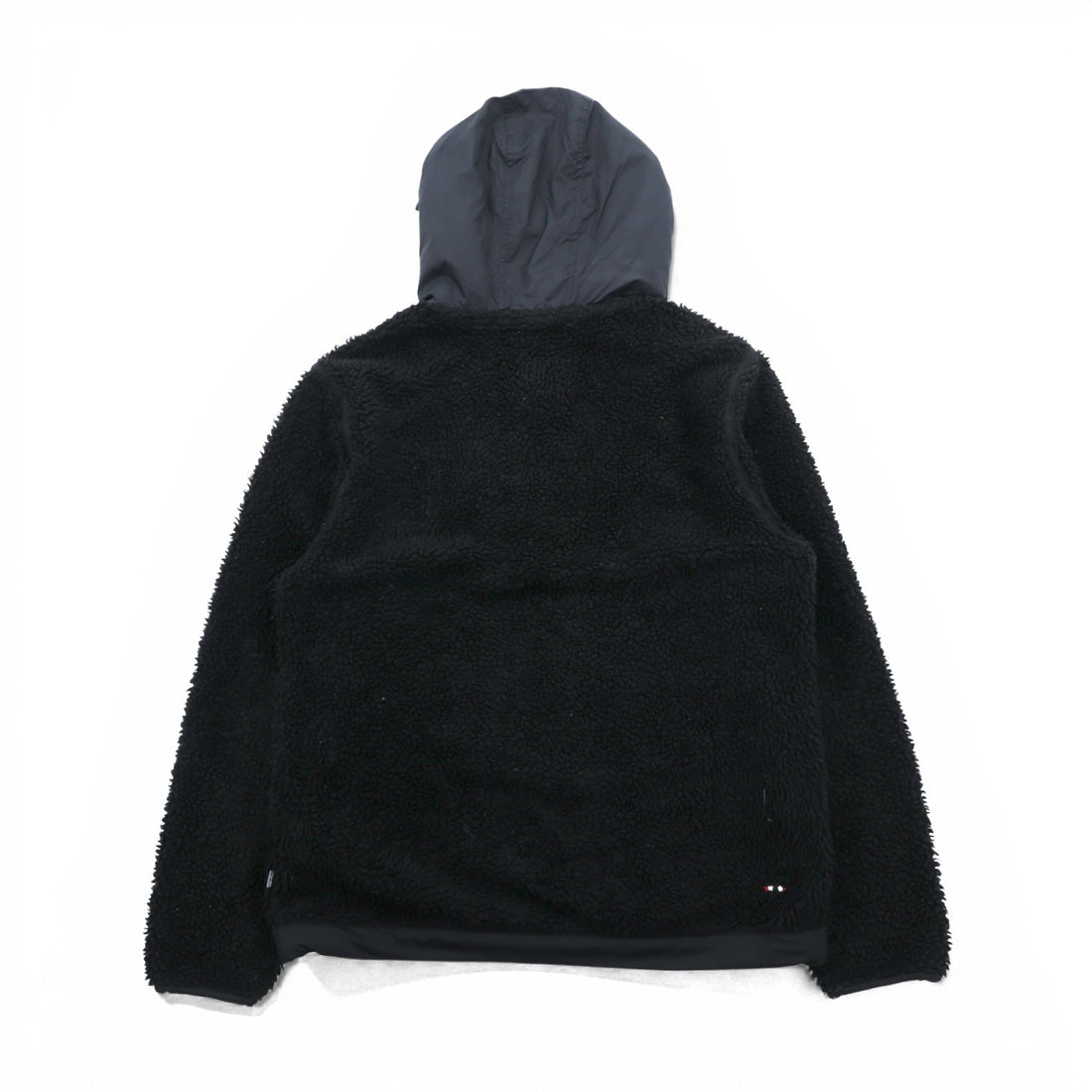 NAPAPIJRI Half Zip Anorak Hoodie Sherpa Fleece Jacket M Black Drawcord Teide N0Y13M