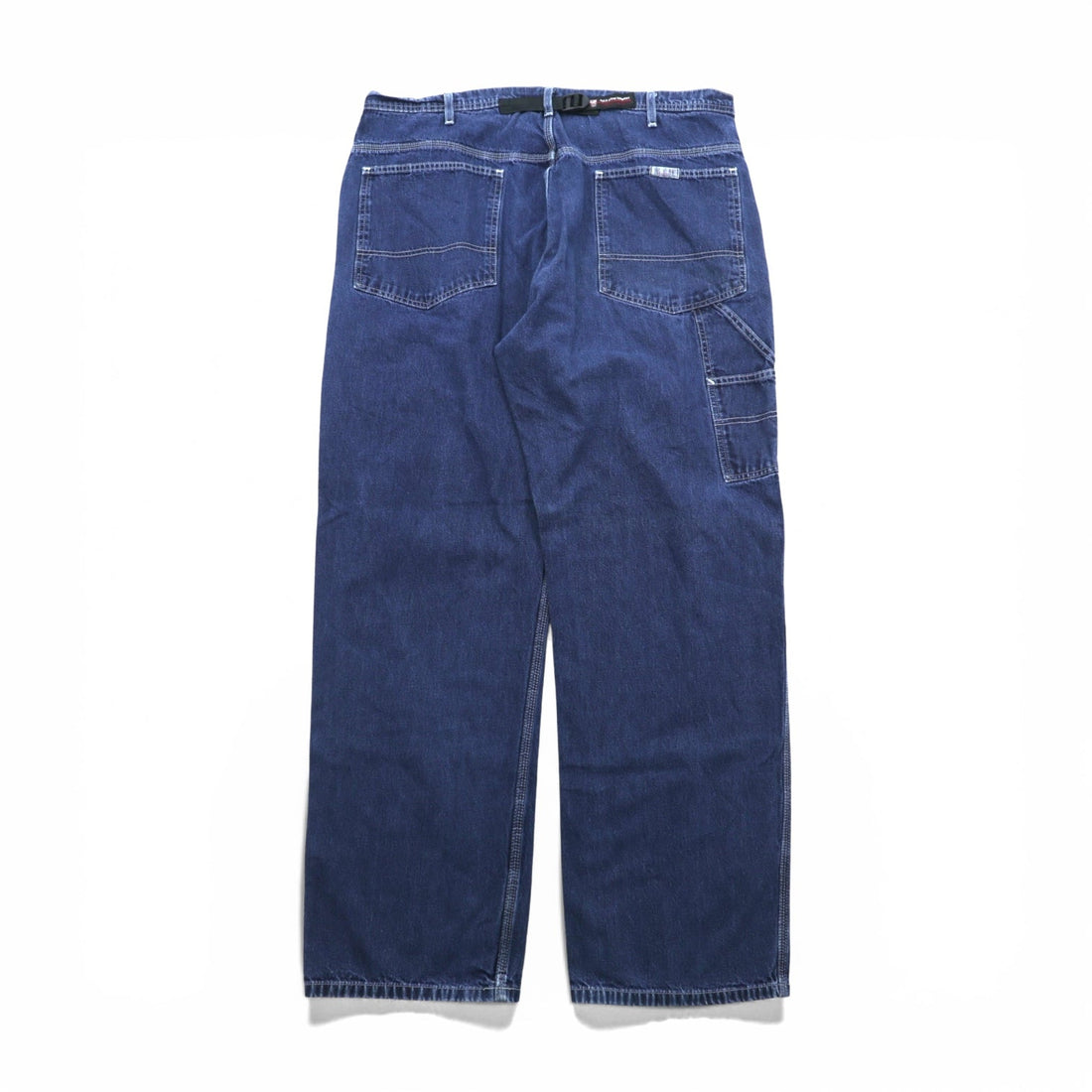 POLO JEANS CO. RALPH LAUREN 90s Baggy Painter Wide Denim Pants, Indigo, XL, Cinch Back, Big Size