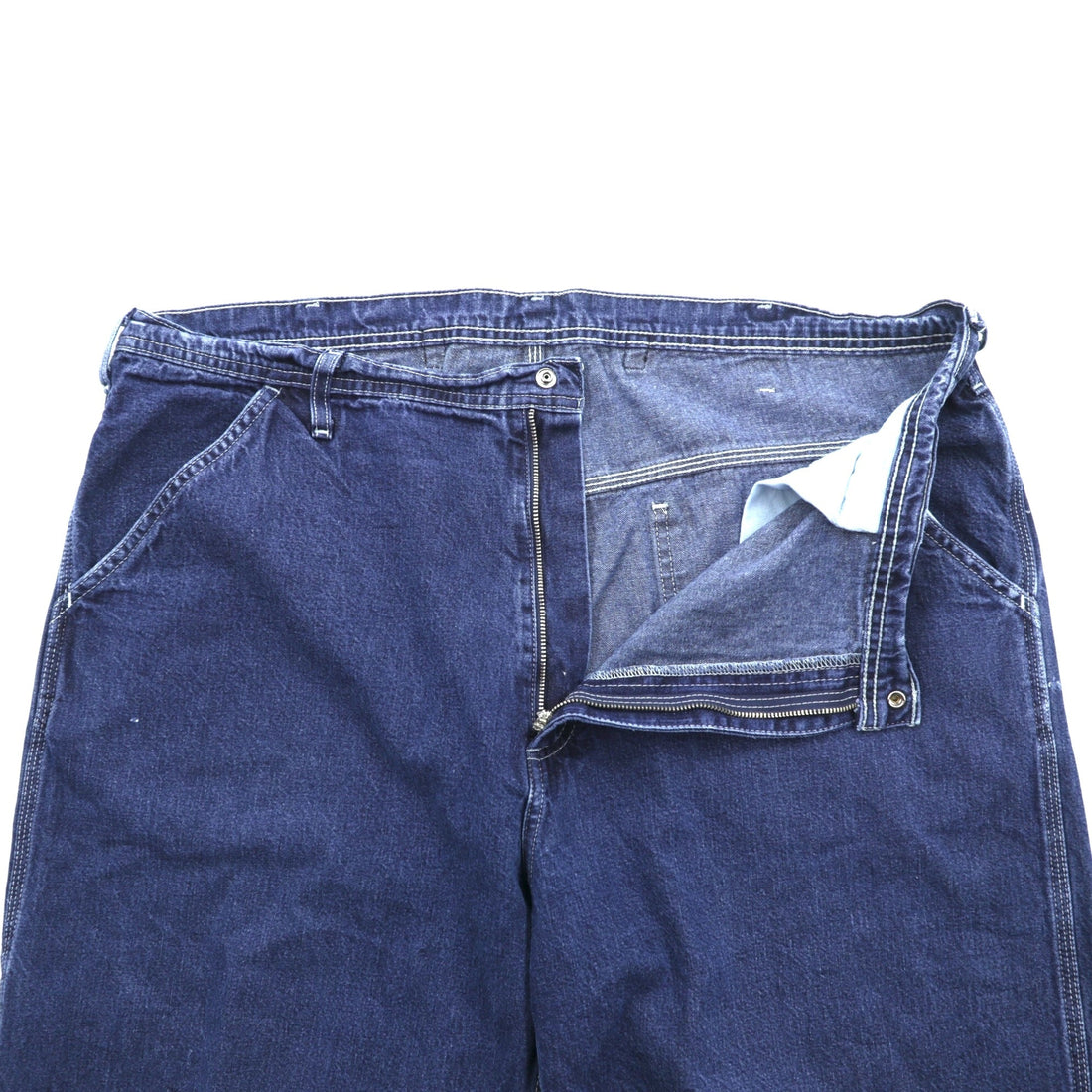 POLO JEANS CO. RALPH LAUREN 90s Baggy Painter Wide Denim Pants, Indigo, XL, Cinch Back, Big Size