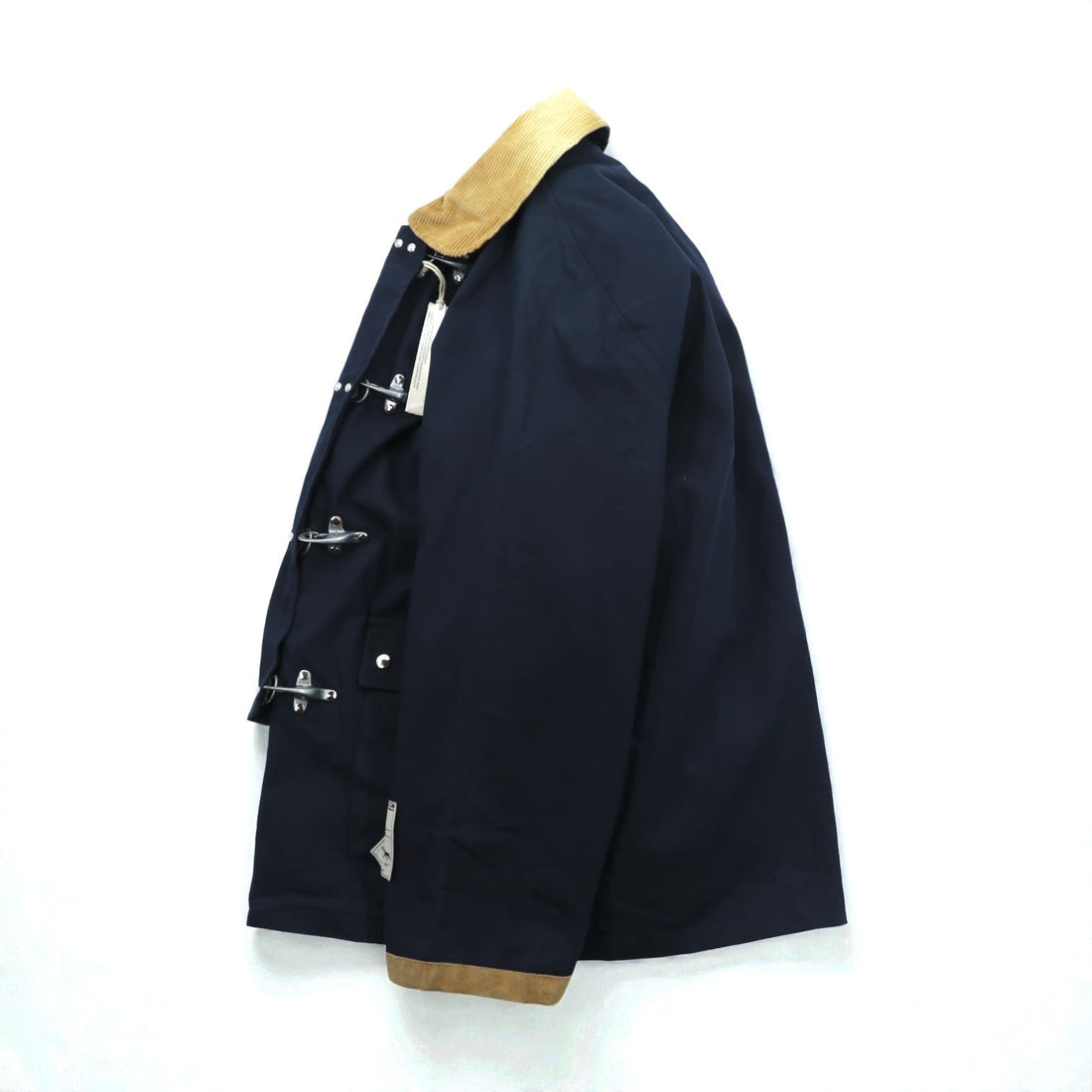 Iron trevor イタリア製 ダック ファイヤーマンジャケット カバーオール 2XL ネイビー 襟コーデュロイ ライナー着脱式 チンストラップ 未使用品