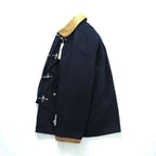 Iron trevor イタリア製 ダック ファイヤーマンジャケット カバーオール 2XL ネイビー 襟コーデュロイ ライナー着脱式 チンストラップ 未使用品