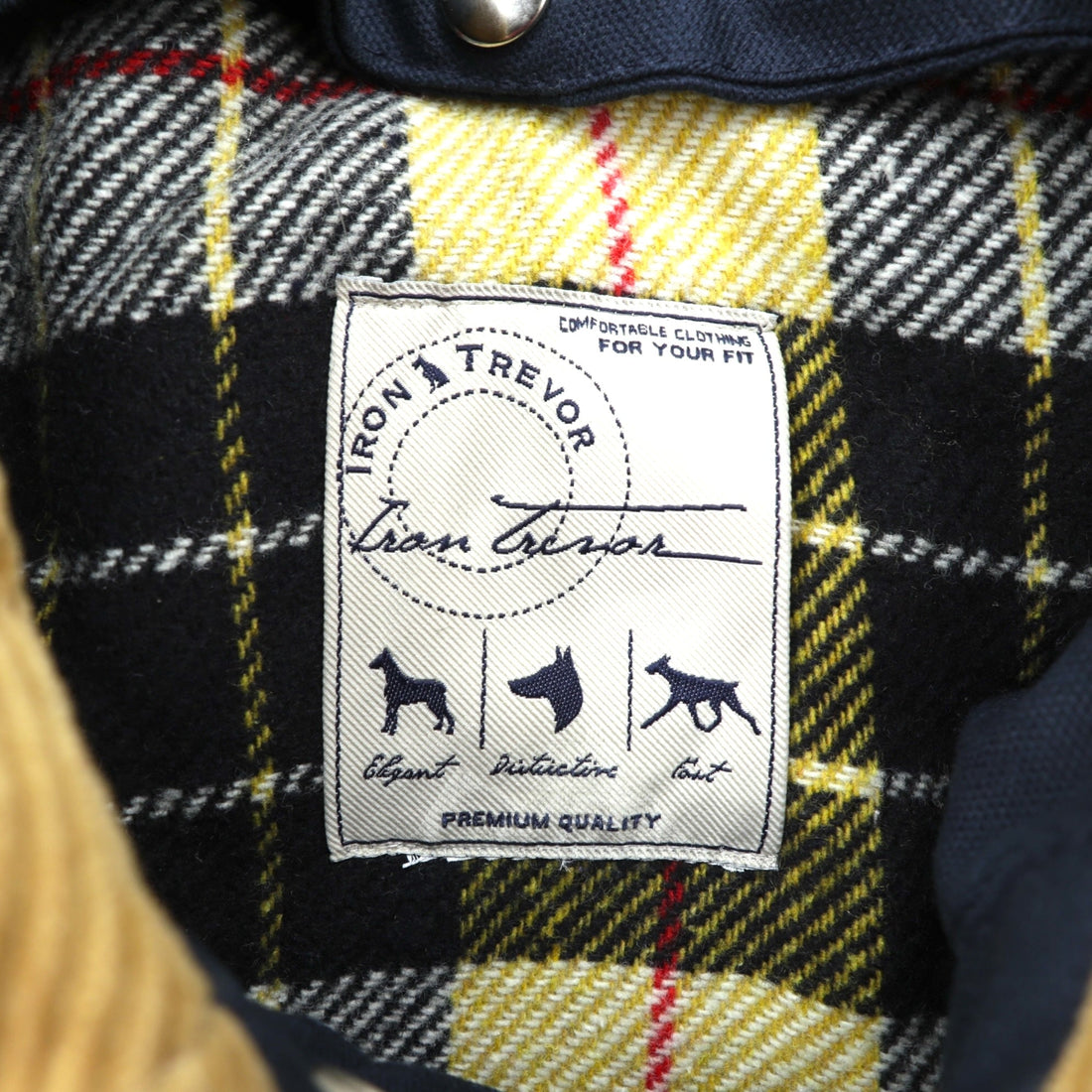 Iron trevor イタリア製 ダック ファイヤーマンジャケット カバーオール 2XL ネイビー 襟コーデュロイ ライナー着脱式 チンストラップ 未使用品